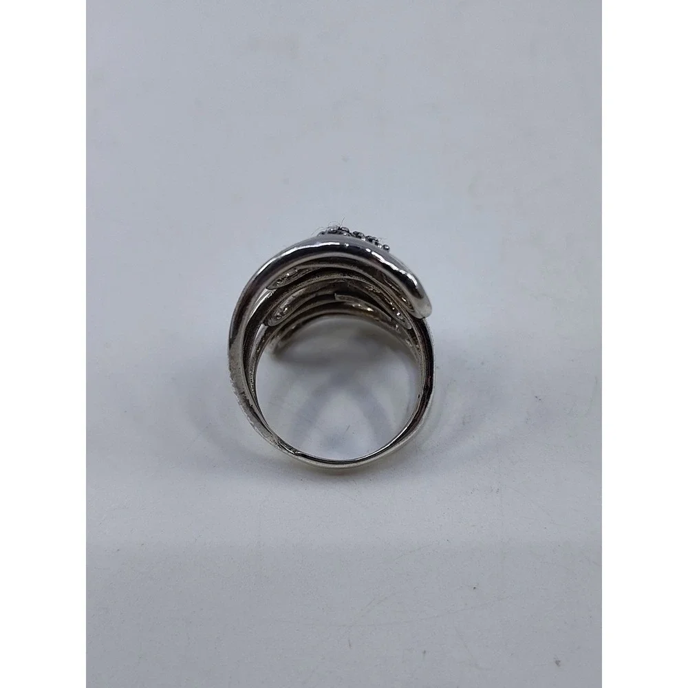 Sterling Silver 925 Coiled Spiral Women's Ring Size 8.75